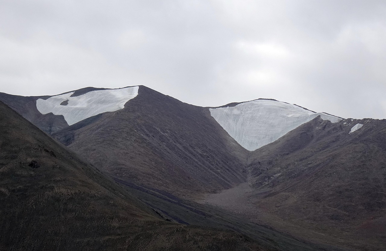 mountain, nature, snow, ladakh range, transhimalayas, landscape, ladakh, india