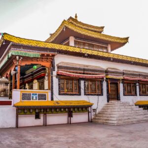 Stunning view of Gompa Soma Monastery showcasing intricate traditional Buddhist architecture in Ladakh, India.